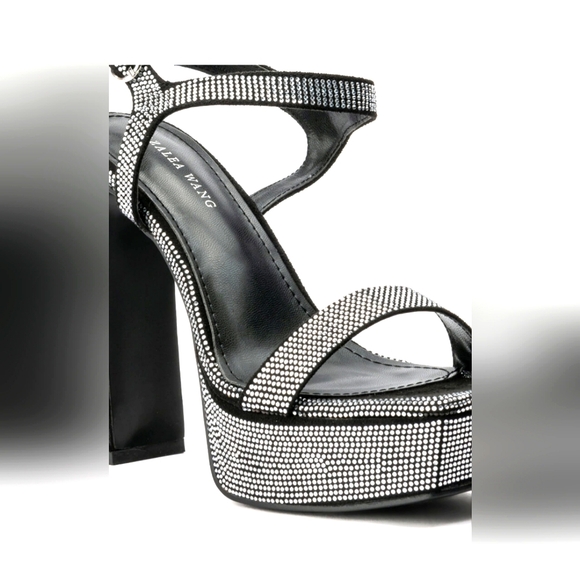 Azalea Wang Chantel Women's Rhinestone Platform Chunky Sandal, Sz 10. MSRP $80. - Picture 4 of 11